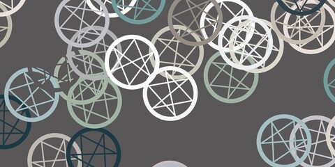 Light Gray vector template with esoteric signs.