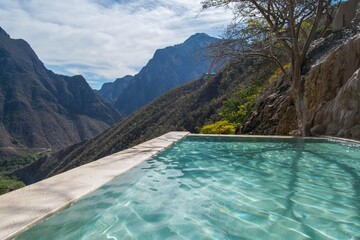 Tolantongo thermal pools. Spectacular thermal pools in the mountains of Hidalgo, Mexico