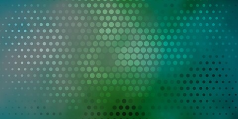 Light Blue, Green vector texture with disks. Modern abstract illustration with colorful circle shapes. Pattern for websites.