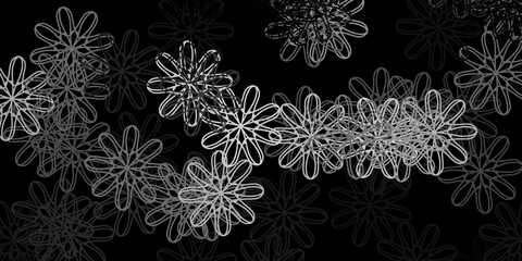 Dark Gray vector pattern with abstract shapes.