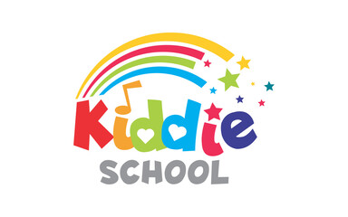 Kiddie school elementary colour full vector logo design