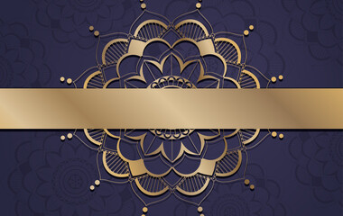 Background template with mandala pattern design