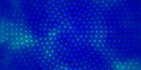 Light BLUE vector background with colorful stars. Shining colorful illustration with small and big stars. Theme for cell phones.