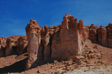 Fototapeta na wymiar San pedro de Atacama Salar de Tara Volcan Licancabur alpacas Gieser del Tatio Chile desierto de Atacama