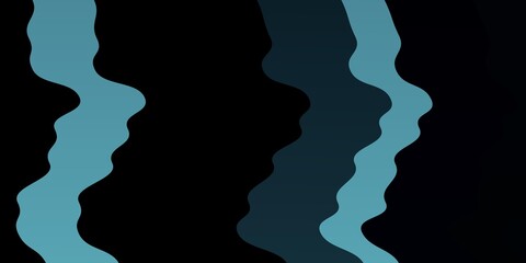 Dark BLUE vector layout with curves. Abstract illustration with gradient bows. Pattern for websites, landing pages.