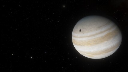 realistic jupiter in the solar system 3d render © Aleksandr