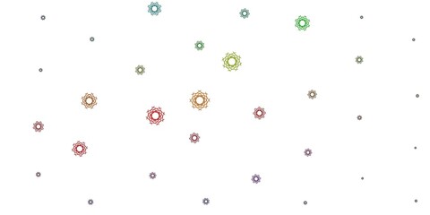 Light Green, Red vector pattern with abstract shapes.