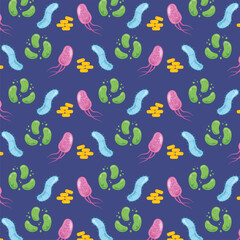 coronavirus covid 19 and virus background with disease cells bacterias related design