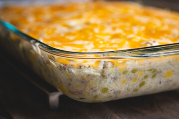 Easy Cheesy Beef and Rice Casserole 