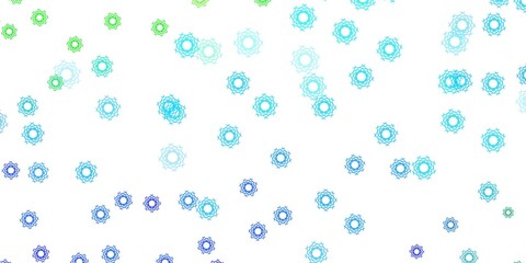 Fototapeta na wymiar Light Blue, Green vector background with random forms.
