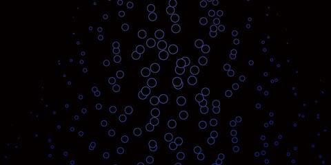 Dark Purple vector background with bubbles. Abstract decorative design in gradient style with bubbles. Pattern for wallpapers, curtains.