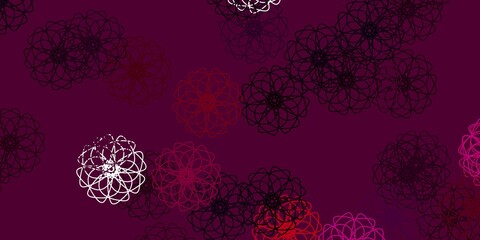 Light Pink vector natural backdrop with flowers.