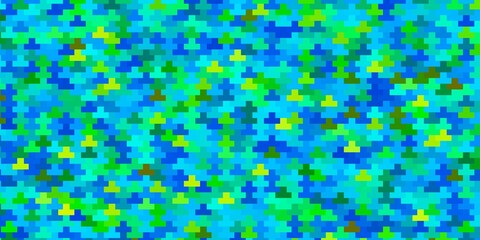 Light Blue, Green vector background with rectangles. Colorful illustration with gradient rectangles and squares. Pattern for commercials, ads.