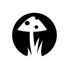 mushroom illustration logo vector