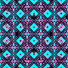 Modern Abstract Medallion. Blue, Cyan, Indigo Bed 