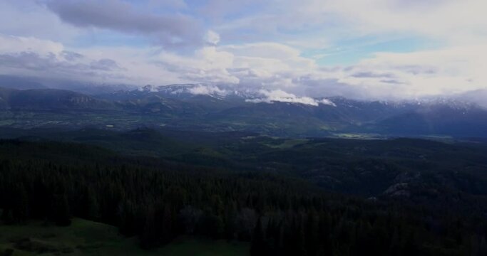 Beartooth Pass Sunset, Aerial Drone Shot