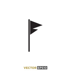 Flag Flat Icon Design Vector