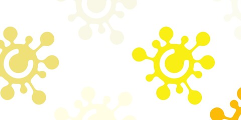 Light Orange vector template with flu signs.