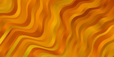 Light Orange vector layout with curves. Bright illustration with gradient circular arcs. Design for your business promotion.