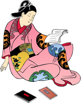 recommend clip art: 浮世絵　女性　その71