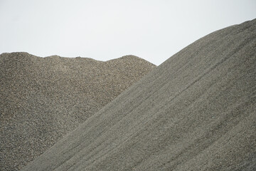 raw materials of an asphalt plant, crushed stone mountains