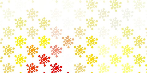Light Orange vector texture with disease symbols.