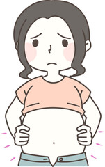 お腹が気になる女性
