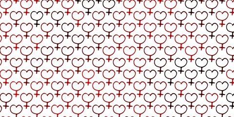 Light Orange vector template with businesswoman signs.