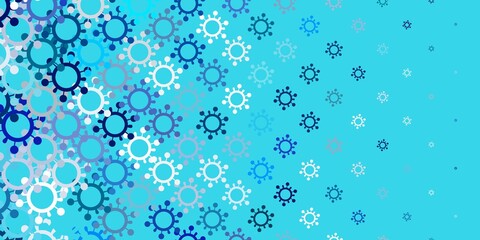 Light Blue, Green vector template with flu signs.