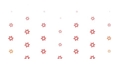 Light Orange vector template with flu signs.