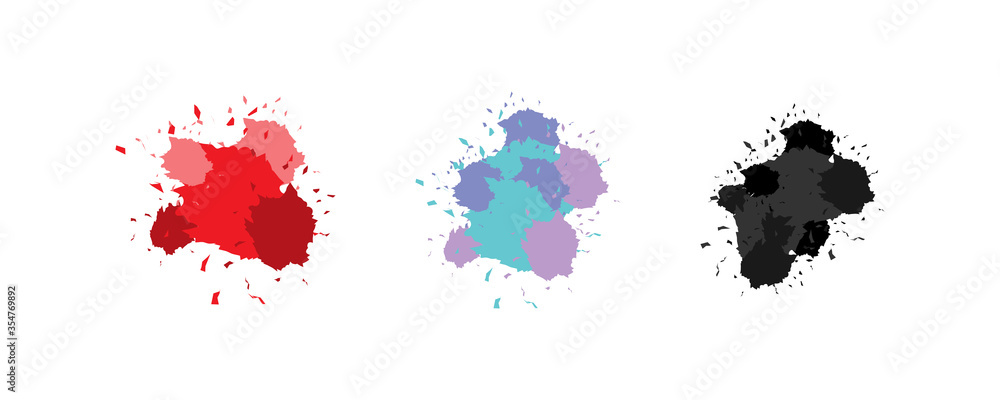 Wall mural abstract paint pattern for your design. color splash background in vector flat