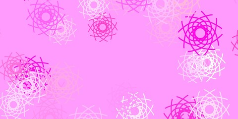 Light Pink, Yellow vector backdrop with chaotic shapes.