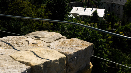 
View from the tower in the castle in Bedzin ready entry space.