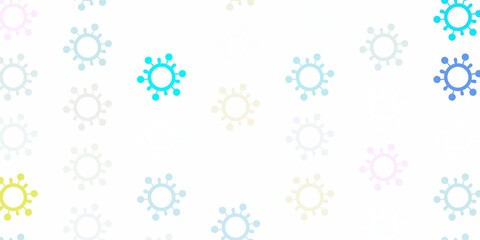 Light Multicolor vector template with flu signs.