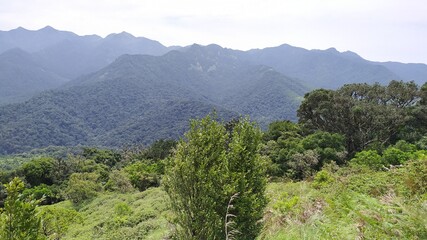 mountain landscape with blue sky