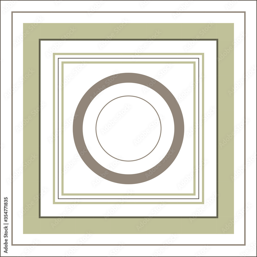 Poster vector illustration of a frame with a pattern