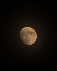 Full moon over night sky