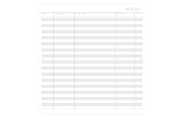 なにも記入されていない通帳の見開きページ