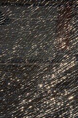 Broken or shattered glass window