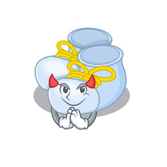 Baby boy boots clothed as devil cartoon character design concept