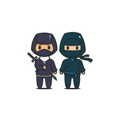 Cute ninja character vector © Queen