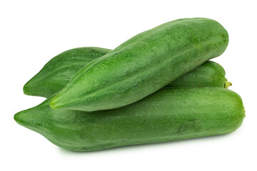 Green papaya isolated on white background witht clipping path.