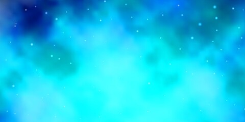 Light BLUE vector background with small and big stars. Modern geometric abstract illustration with stars. Pattern for websites, landing pages.