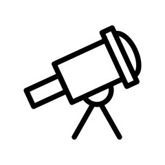 Telescope icon with outline style