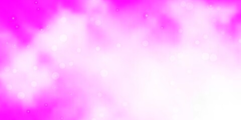 Light Pink vector layout with bright stars. Blur decorative design in simple style with stars. Theme for cell phones.