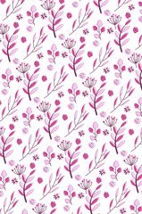 Seamless floral pattern Red