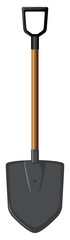 One shovel on white background