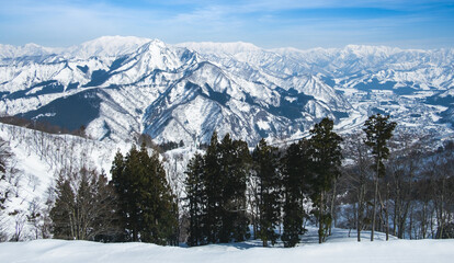 Fototapeta na wymiar mountain slope in winter