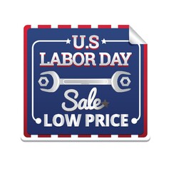 Labor day sale sticker