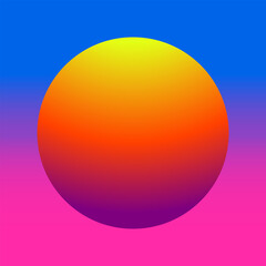 Abstract gradients sphere. Colorful ball for your design. Vector illustration